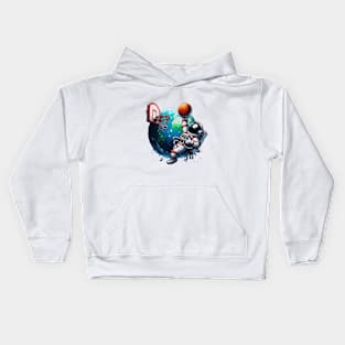 Astronaut Dunking In Space Kids Hoodie